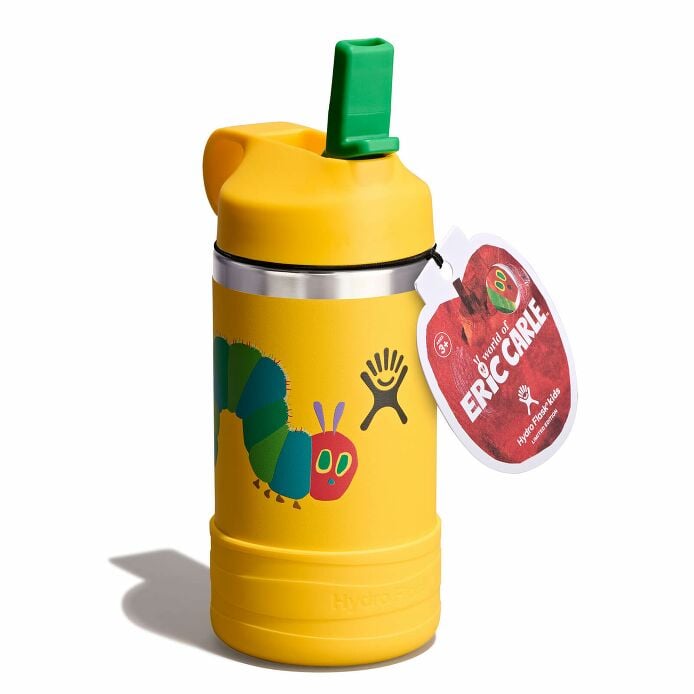 kids-12-oz-bottle-world-of-eric-carletm-r7 le26-w12-1000-kids-12-oz-wide-straw-cap-and-boot-yellow-caterpillar-angled-lid-open-withtag_1.jpg